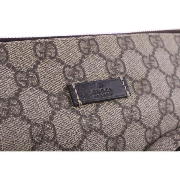 gucci gg plus pvc 防水双袋新款斜背书包(咖啡色) 246881 8588