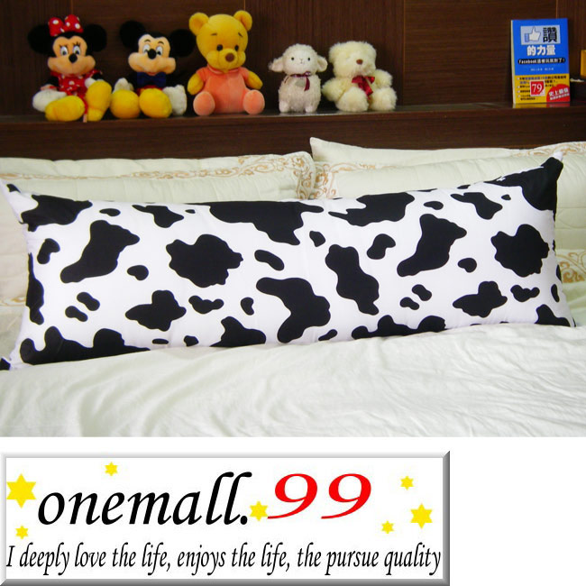 onemall.99黑白乳牛超长抱枕120*45cm -1入