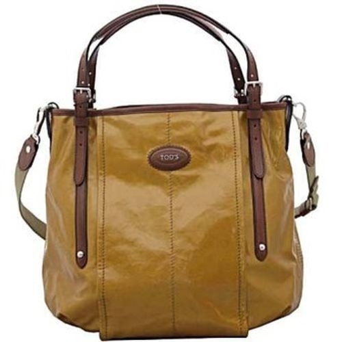 TODS 2012漆亮帆布肩背G-Bag