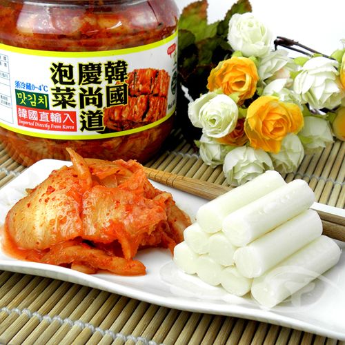 【韓英】韓國慶尚道泡菜1kg/罐+年糕條430g/包  