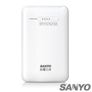 【SANYO】三洋 SYPP-02 高容量8700mAh攜帶型雙USB行動電源
