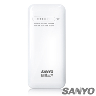 【SANYO】三洋 SYPP-01 高容量5800mAh攜帶型雙USB行動電源