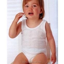(0961)嬰兒連身衣透氣抽針織法背心純白色東森購物服務電話(尺寸12/18/24/)