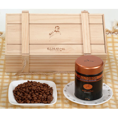 《山海觀咖啡莊園》麝香蜜咖啡豆150gx2罐(不含木盒)  