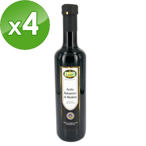 【LugliO義大利羅里奧】4星級巴薩米克葡萄醋500MLx4瓶組  