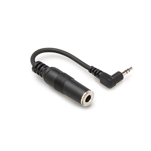 美國HOSA音源線轉接器TECHNOLOGY L型TRS立體聲6.35mm(母)轉立體聲3.5mm(公)耳機轉向頭 MHE-100.5