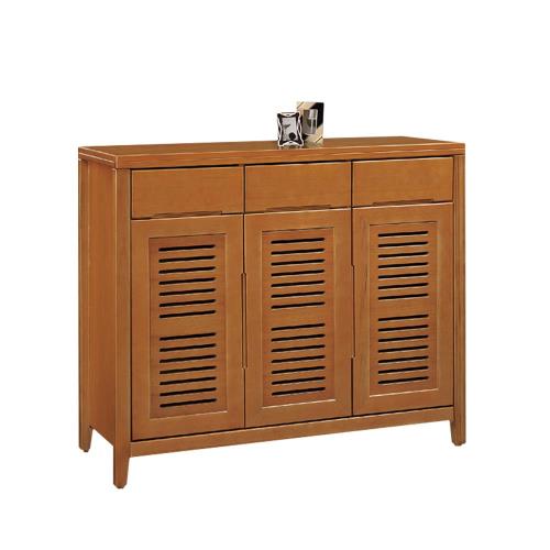 Bernice-吉利4尺實木三門鞋櫃(附隔板)