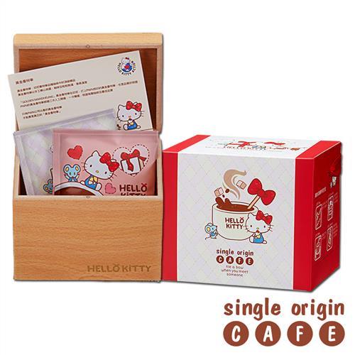 Hello Kitty Coffee-加朵GATO濾掛咖啡木箱禮盒(黃金曼特寧)