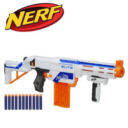 NERF-菁英系列-復仇者四合一衝鋒槍-白色款