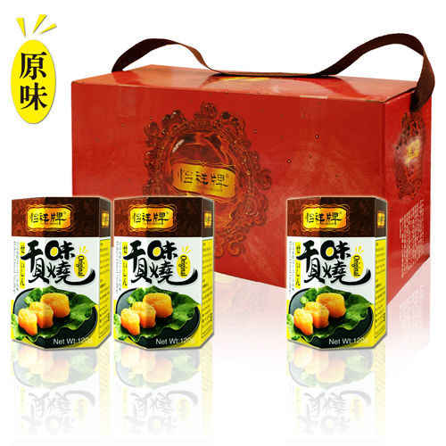 【幸福小胖】怡祥牌原味干貝味燒禮盒 1盒(3罐/盒)  