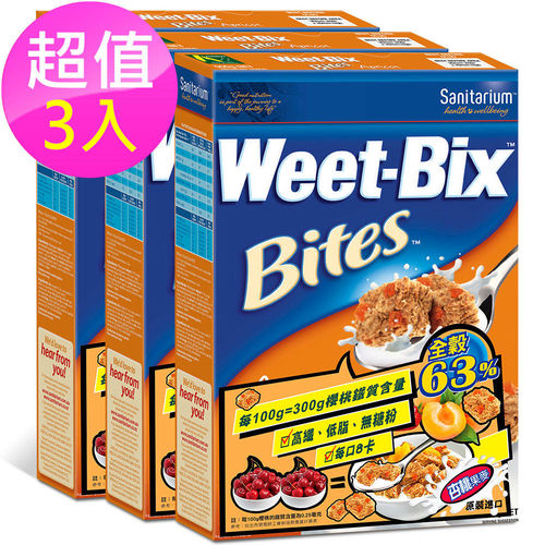 【Weet-Bix】澳洲全穀片-MINI杏桃口味 3盒入(500g/盒)   