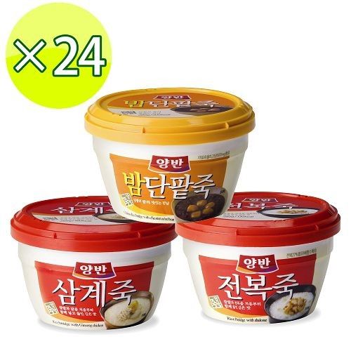 【一等鮮】韓國東遠粥品24杯(紅豆栗子粥*24)  