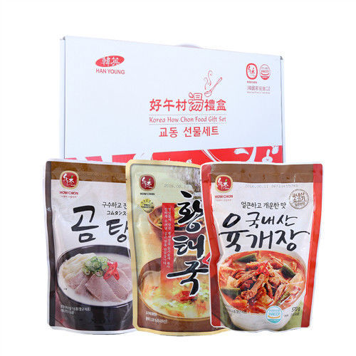 【一等鮮】韓國好午村湯品禮盒2盒10包(辣牛肉湯*2+雪濃湯*4+皇太魚湯*4)  