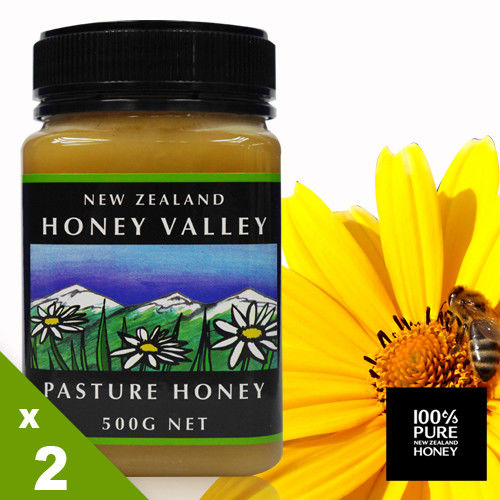 【紐西蘭恩賜】原野牧草蜂蜜2瓶組 (500公克*2瓶)  