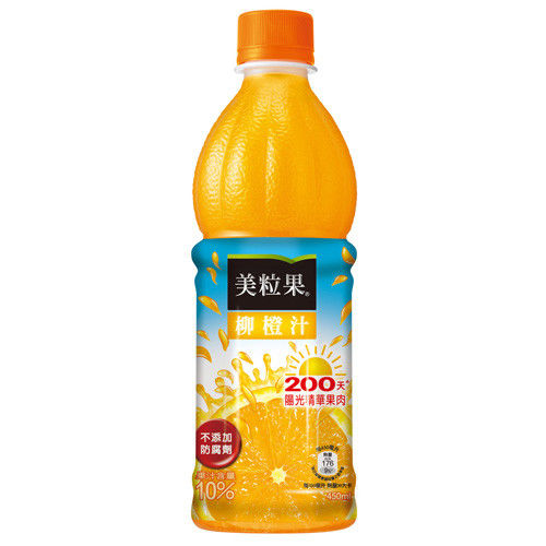 美粒果 柳橙汁 寶特瓶(450mlX24入)  