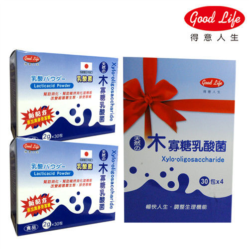 【得意人生】日本進口 木寡糖乳酸菌粉2gx30包 4入年節禮盒  