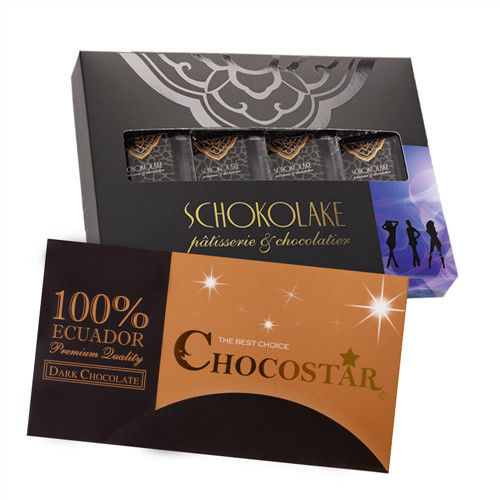 【巧克力雲莊】巧克之星－厄瓜多100%黑巧克力+精選薄片24入禮盒 -100% 