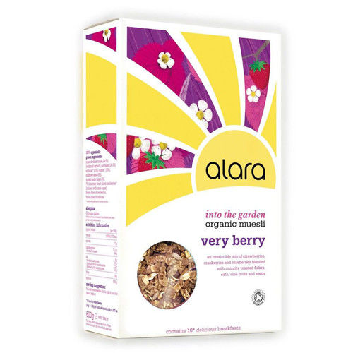 [英國Alara ] 原裝進口 有機花園莓果燕麥片(600g/盒) x3  