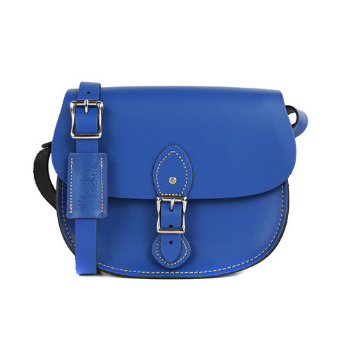 【The Leather Satchel Co.】英國原裝手工牛皮馬鞍包 肩背 側背手拿包 (牛津藍)