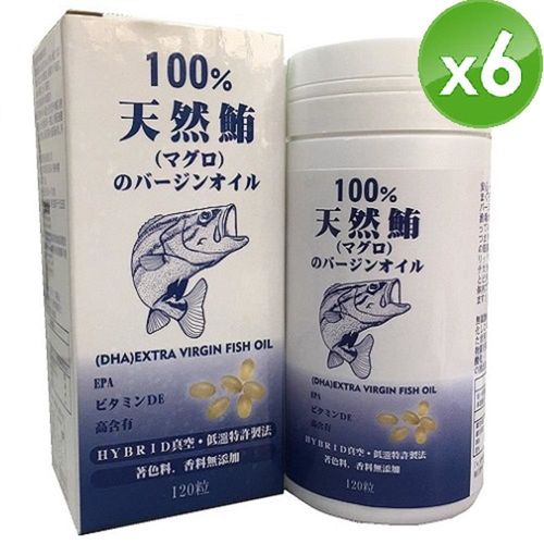 【健康增進】天然鮪魚眼窩 高純度魚油-精製鮪魚油(六入組+贈英國原進口牙膏)  