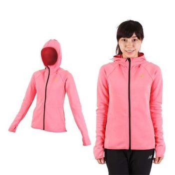 【ASICS】女運動外套-連帽外套 慢跑 路跑 亞瑟士 桃紅金  內裡刷毛
