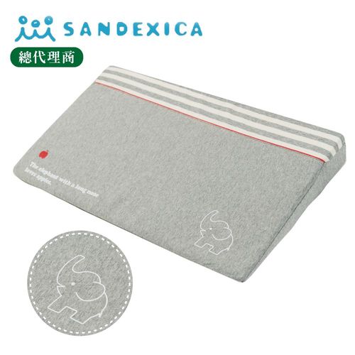 台灣總代理 日本Sandexica寶寶防吐奶枕/孕婦托腹枕 - 灰色小象