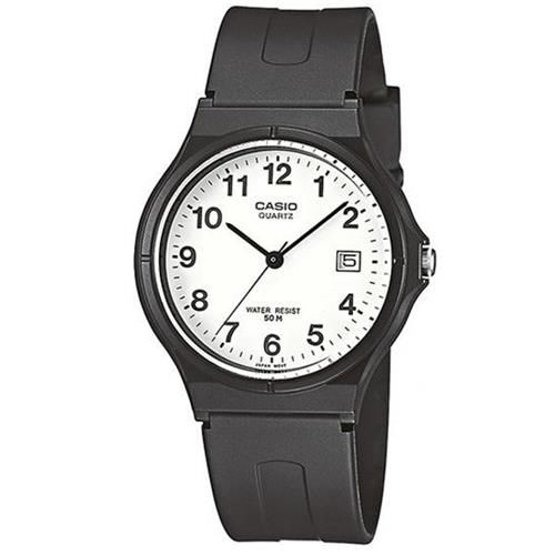【CASIO】 超輕薄感時尚指針錶-數字白面 (MW-59-7B)