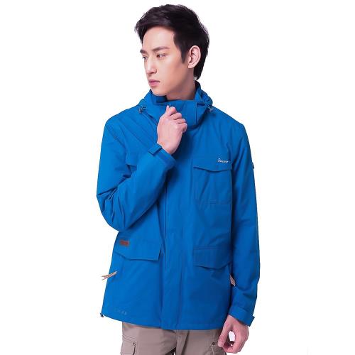 【hilltop山頂鳥】男款GORE-TEX 2L防水防風透氣外套H22MU4-藍