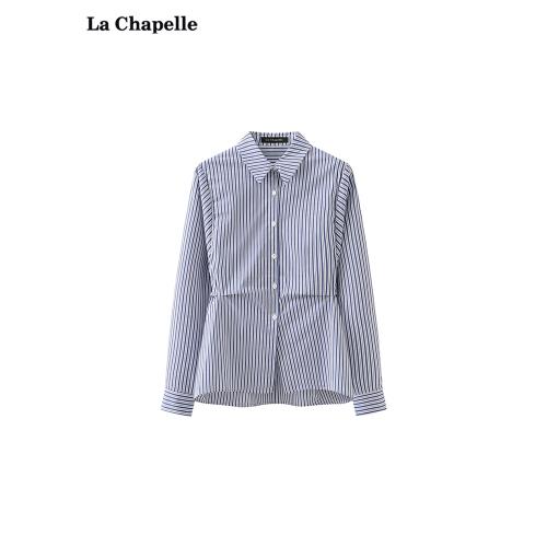 拉夏貝爾Chapelle小眾條紋襯衫