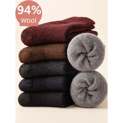 保暖裝備94%男士加絨超厚羊毛襪