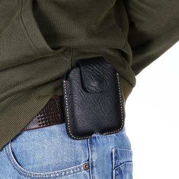 新款中國風適用于三星Z Flip3手機包牛皮保護套折疊屏F7110真皮掛腰包