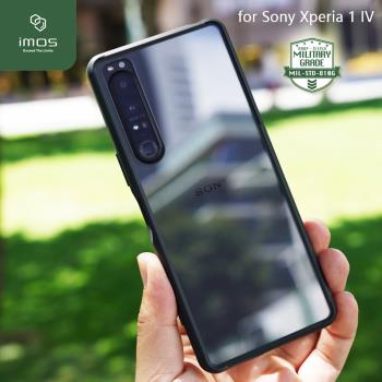臺灣imos適用于索尼Xperia1 IV全包防摔透明硅膠輕量化軍規手機保護殼套馬克4軟硬輕薄雙料防震殼