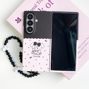 粉色Mikko適用三星ZFold7手機殼fold6女新款Fold5折疊屏W24心系天下W25高級小眾超薄防摔日韓國菲林硬殼