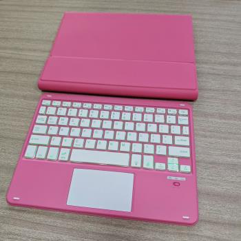 適用三星Tab A9 Plus平板保護殼觸摸板藍牙鍵盤可拆卸7色光可充電