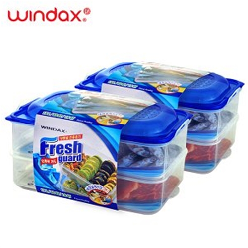 【WINDAX】冷藏家雙層保鮮盒組(方型二入)