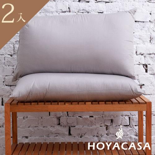 HOYACASA 健康機能100%竹炭纖維枕2入