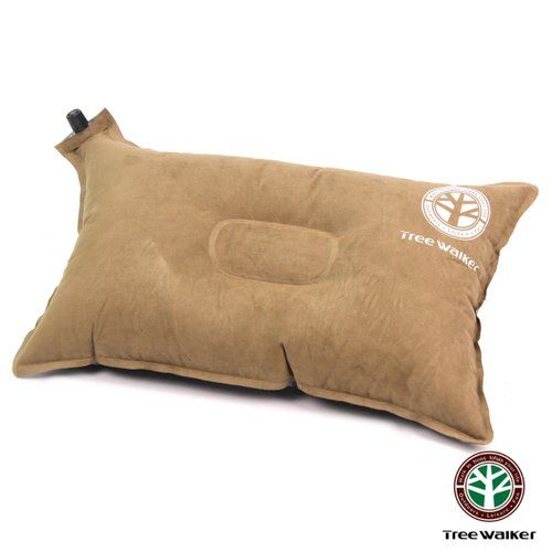 TreeWalker 舒適麂皮自動充氣枕頭