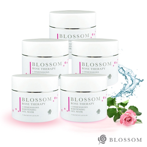 【BLOSSOM】玫瑰5D淨白保濕煥采晚安凍膜(5罐)