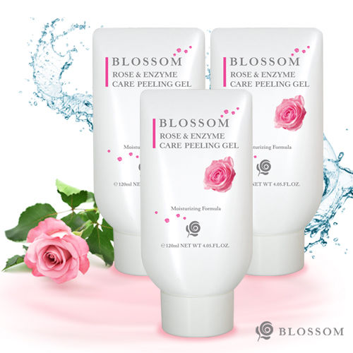 【BLOSSOM】玫瑰保濕修護酵素去角質凝膠（120MLx3瓶）