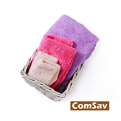 【ComSav】超輕盈柔軟舒適毛巾單人3件+贈一條方巾組
