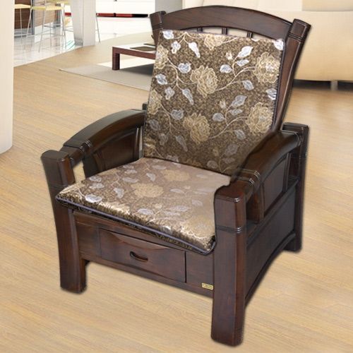 【凱蕾絲帝】木椅通高支撐加厚連體L型坐墊(1入)-里昂玫瑰咖啡 
