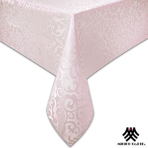 【M.B.H】鐵門之柄緹花防潑水桌巾-粉紅(140x180cm)
