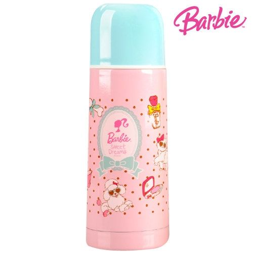 【BARBIE】甜美芭比保溫瓶 350ml（藍粉）