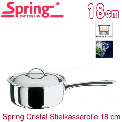 【瑞士Spring】CRISTAL多層複合金單柄湯鍋18cm