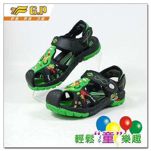 ［GP］快樂童鞋－多功能護趾涼鞋－G9158B－60（綠色）共四色