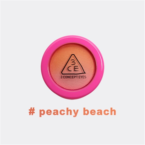韓國 3CE 持久顯色漸層腮紅－粉紅限定#peachy beach