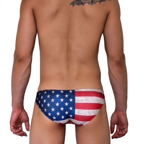 【Neptune Scepter】超低腰立體剪裁三角泳褲／美國國旗