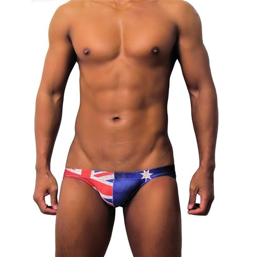 【Neptune Scepter】超低腰立體剪裁三角泳褲／澳洲國旗