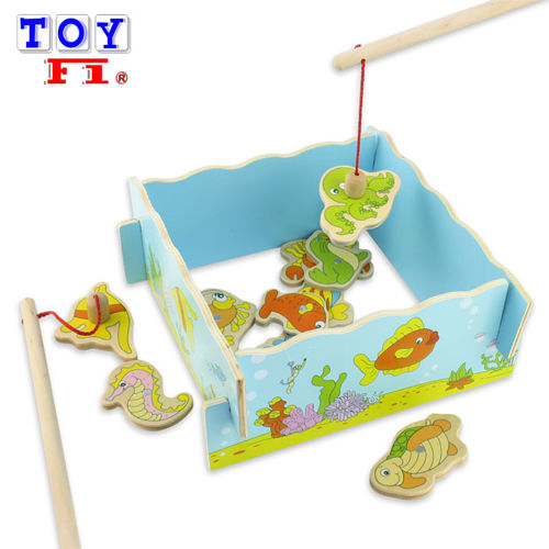 【Toy F1】木製磁性釣魚池(附收納盒)