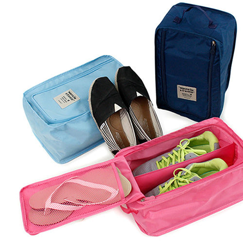 【韓版】wanna be a traveler 便攜式旅行鞋袋(2色)